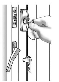 Automatic casement window lock